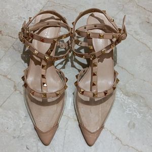Studded Nude Pumps